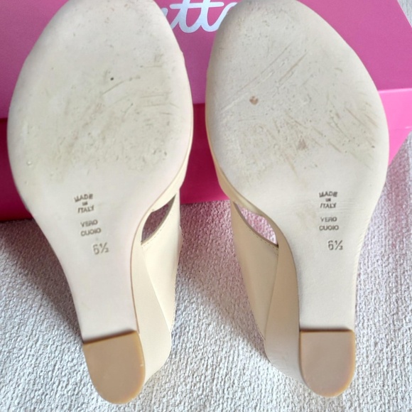 Butter italian leather nude wedge sandals - Picture 6 of 6